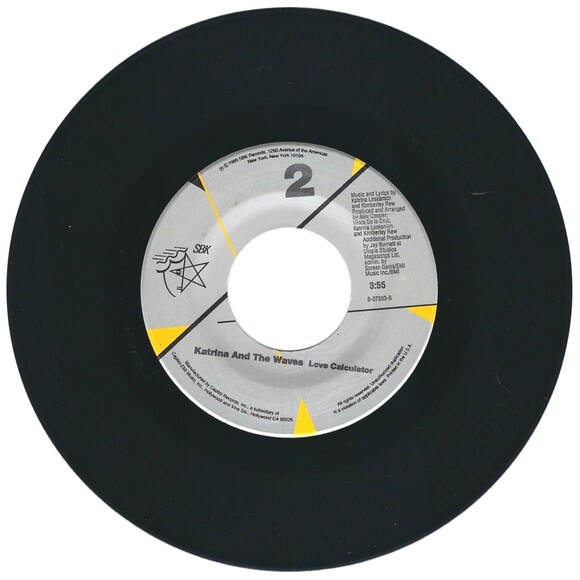 Katrina & The Waves 45 RPM - That's The Way / Love Calculator - SBK VG - Picture 2 of 2